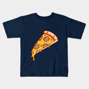 Pizza slice, pizza pice, pizza stickers, pizza sticker, pizza mask, pepperoni sticker, pepperoni mask Kids T-Shirt